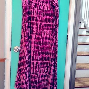LuLaRoe Tie Dye Maxi Skirt/Tube Dress 3xl